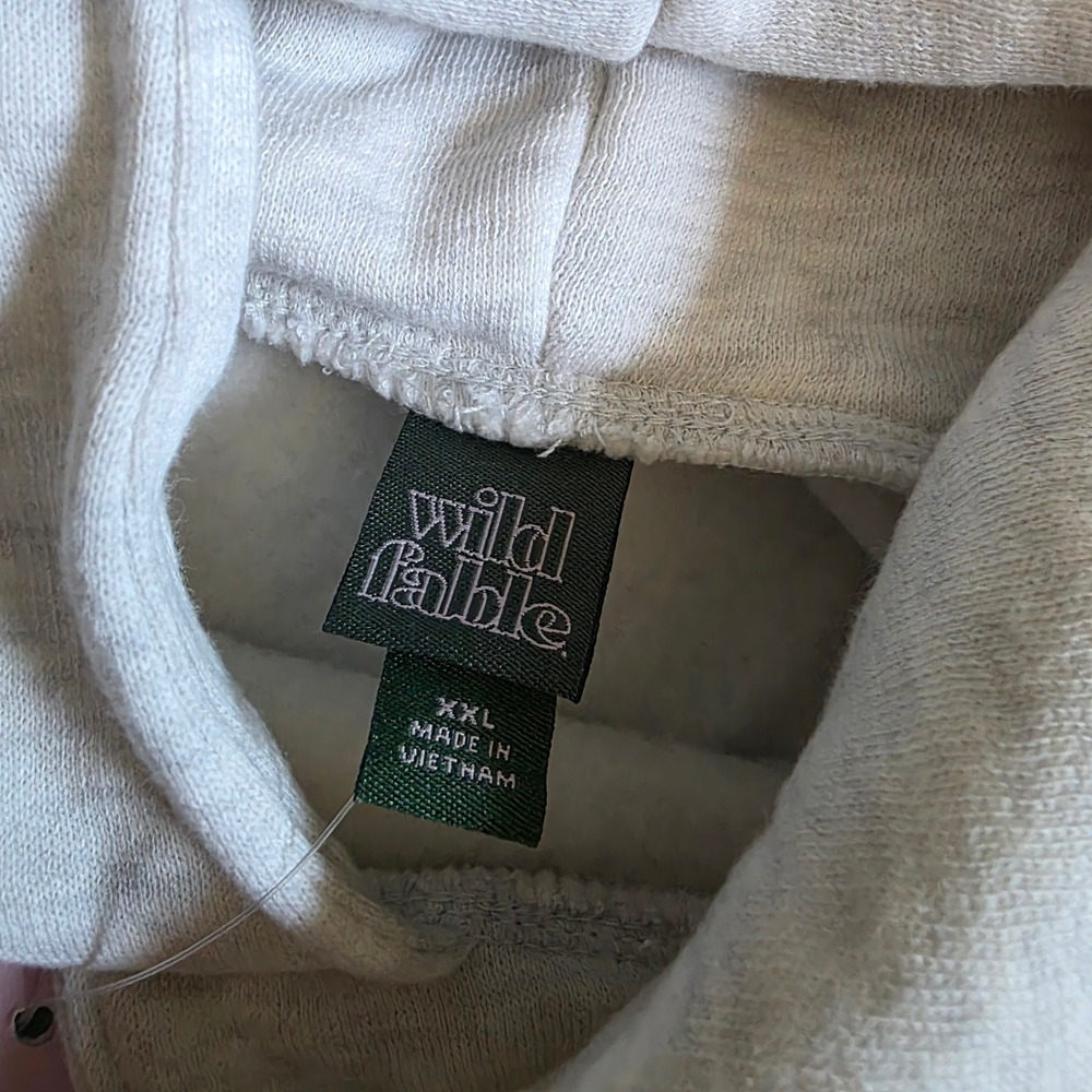 Wild Fable Womens Oversized Hoodie Heather Grey Cotton Blend Pullover NWT XXL - Picture 4 of 6